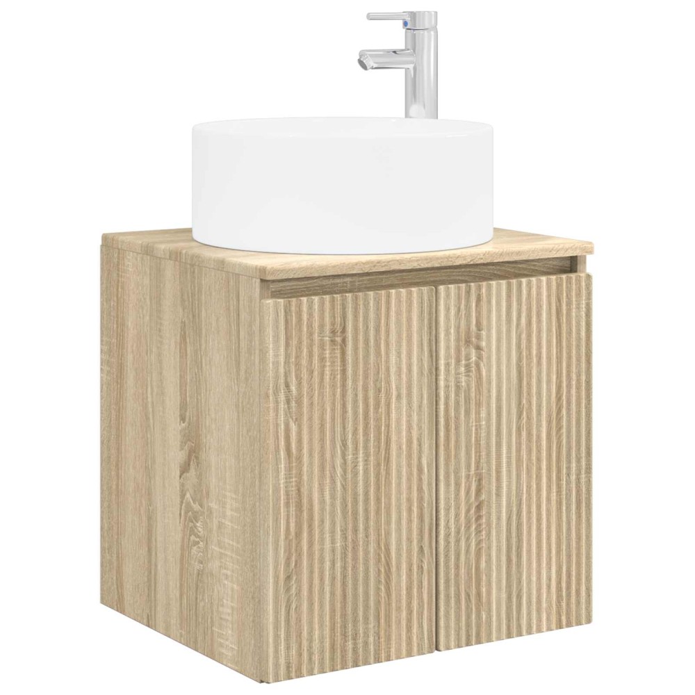 vidaXL Επιτοίχιος νιπτήρας βανίλιας Sonoma Δρυς 49,5 x 44,5 x 65,5 εκ