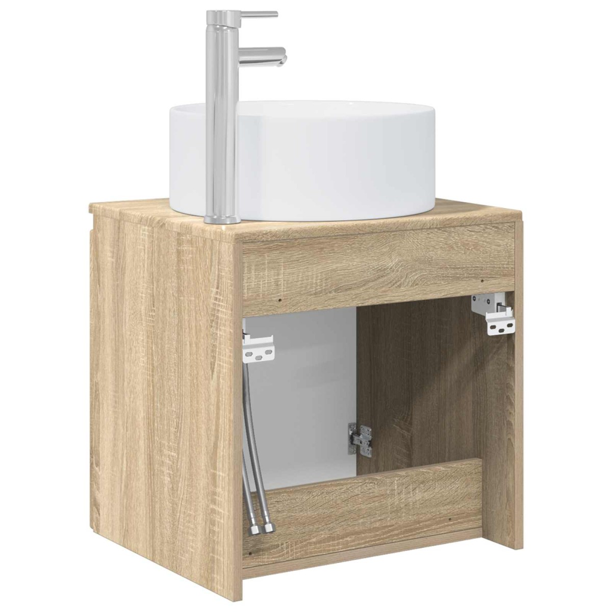 vidaXL Επιτοίχιος νιπτήρας βανίλιας Sonoma Δρυς 49,5 x 44,5 x 65,5 εκ