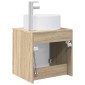 vidaXL Επιτοίχιος νιπτήρας βανίλιας Sonoma Δρυς 49,5 x 44,5 x 65,5 εκ