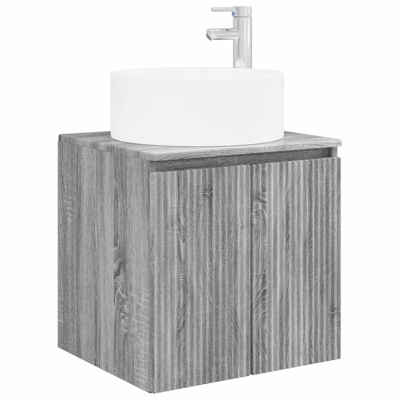vidaXL Επιτοίχιος νιπτήρας βανίλιας Γκρι Sonoma 49,5 x 44,5 x 65,5 εκ