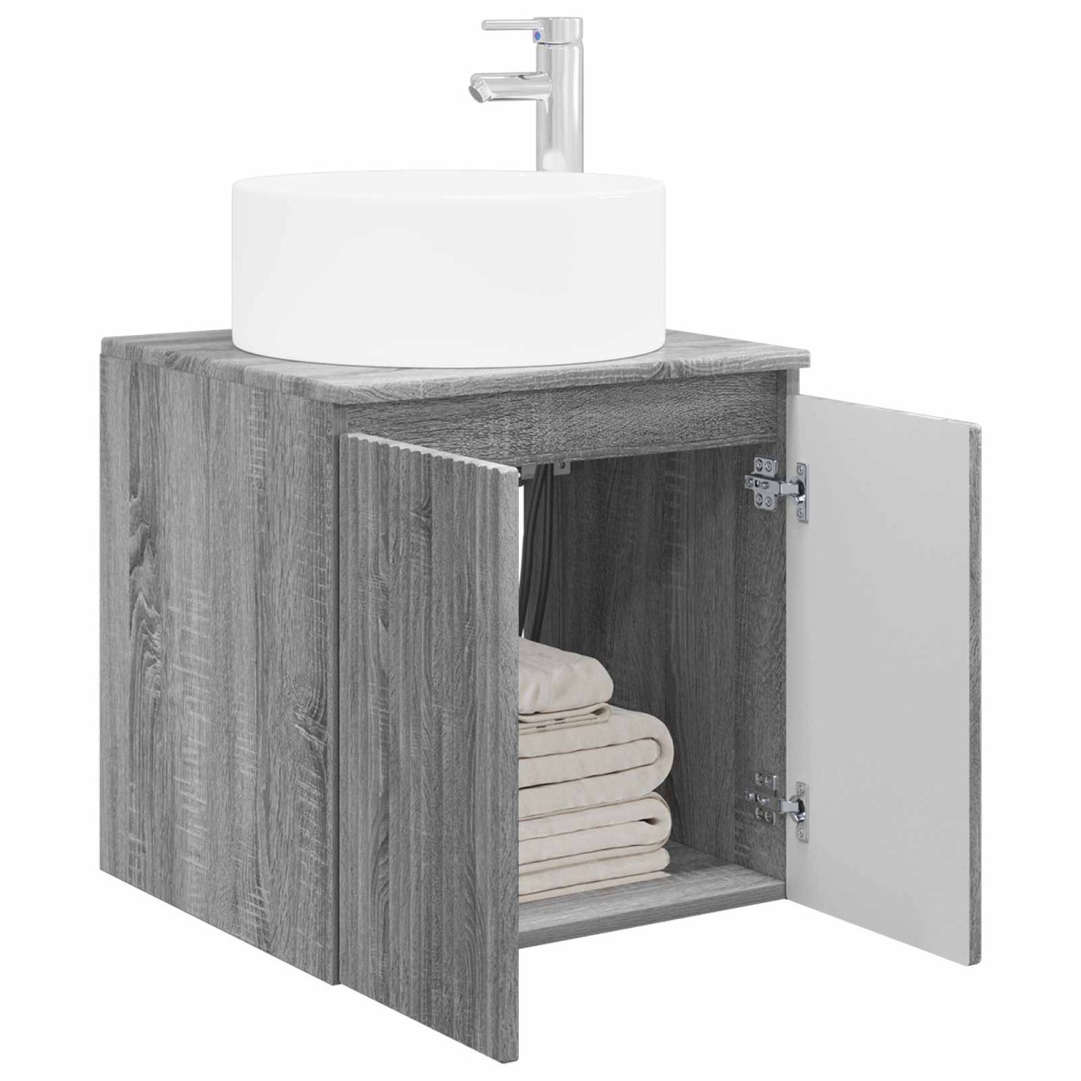 vidaXL Επιτοίχιος νιπτήρας βανίλιας Γκρι Sonoma 49,5 x 44,5 x 65,5 εκ
