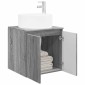vidaXL Επιτοίχιος νιπτήρας βανίλιας Γκρι Sonoma 49,5 x 44,5 x 65,5 εκ