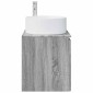 vidaXL Επιτοίχιος νιπτήρας βανίλιας Γκρι Sonoma 49,5 x 44,5 x 65,5 εκ