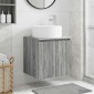 vidaXL Επιτοίχιος νιπτήρας βανίλιας Γκρι Sonoma 49,5 x 44,5 x 65,5 εκ