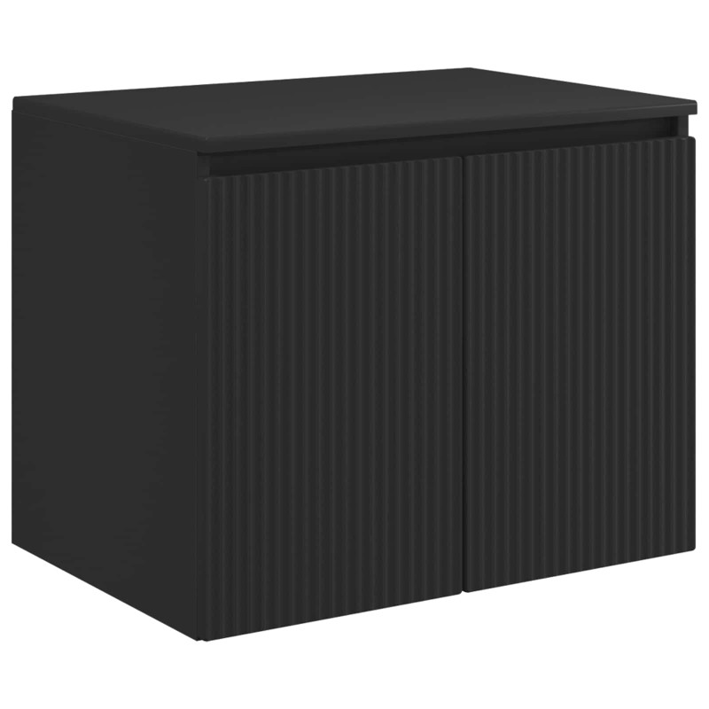 vidaXL Τοίχου Ντουλάπα Μπάνιου Μαύρο 62,5 x 44,5 x 50 εκ.