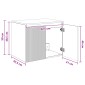 vidaXL Τοίχου Ντουλάπα Μπάνιου Γκρι Sonoma 62,5 x 44,5 x 50 εκ.