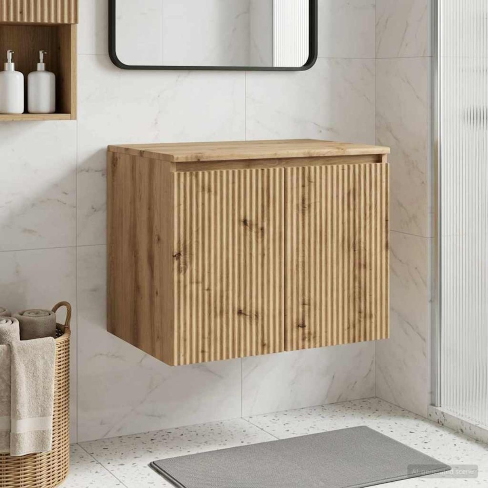 vidaXL Τοίχου Ντουλάπα Μπάνιου Artisan Δρυς 62,5 x 44,5 x 50 εκ.