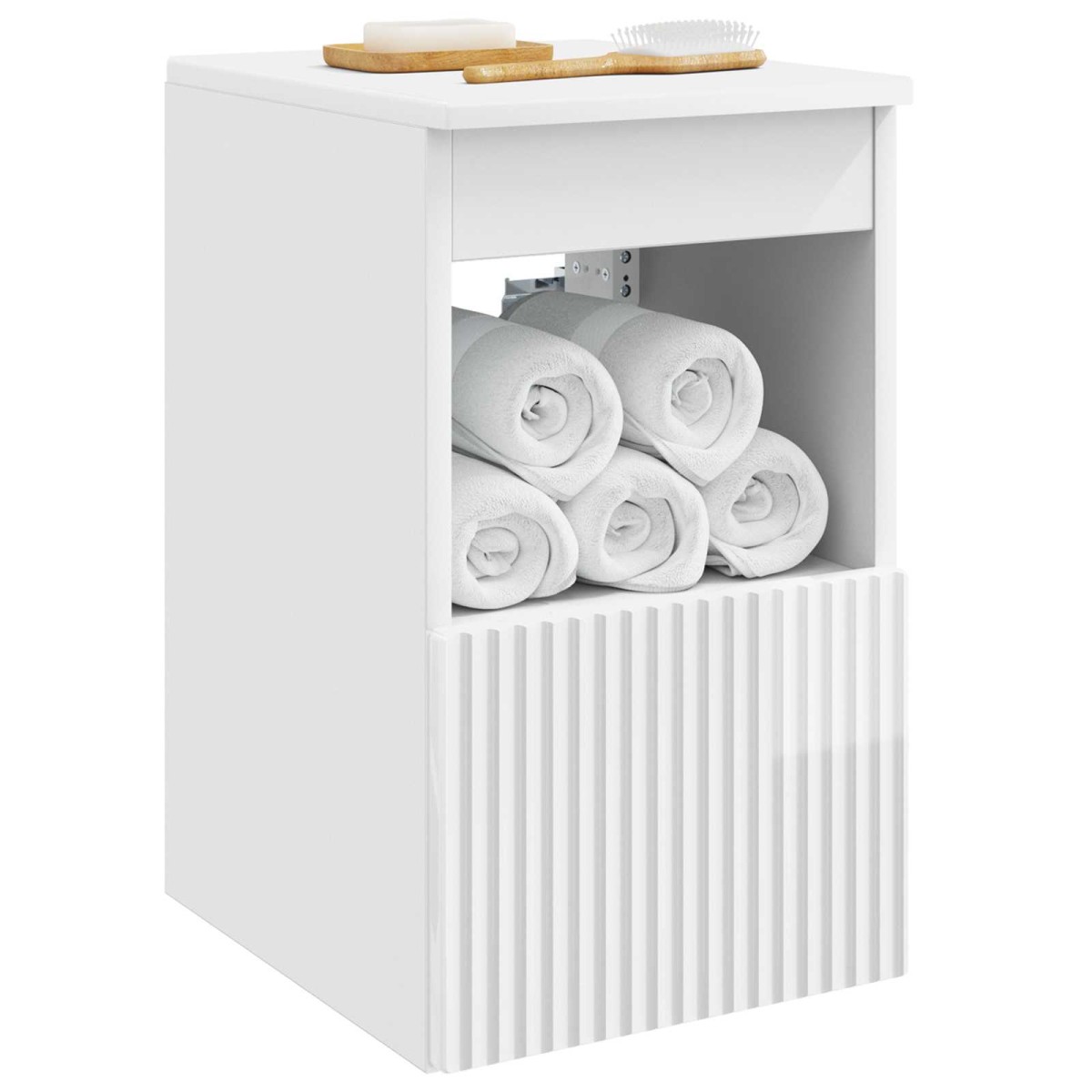 vidaXL Ντουλάπι Μπάνιου Γυαλιστερό Λευκό 30 x 41 x 50 εκ.