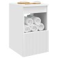 vidaXL Ντουλάπι Μπάνιου Λευκό 30 x 44,5 x 50 εκ. Επεξεργασμένο Ξύλο