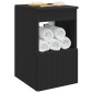vidaXL Ντουλάπι Μπάνιου Μαύρο 30 x 44,5 x 50 εκ. Επεξεργασμένο Ξύλο
