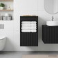 vidaXL Ντουλάπι Μπάνιου Μαύρο 30 x 44,5 x 50 εκ. Επεξεργασμένο Ξύλο