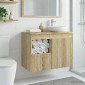 vidaXL Ντουλάπι Μπάνιου Sonoma Δρυς 30 x 44,5 x 50 εκ.