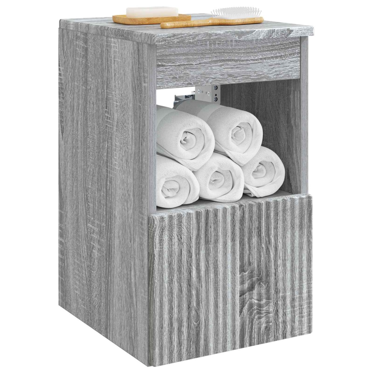 vidaXL Ντουλάπι Μπάνιου Γκρι Sonoma 30 x 44,5 x 50 εκ.