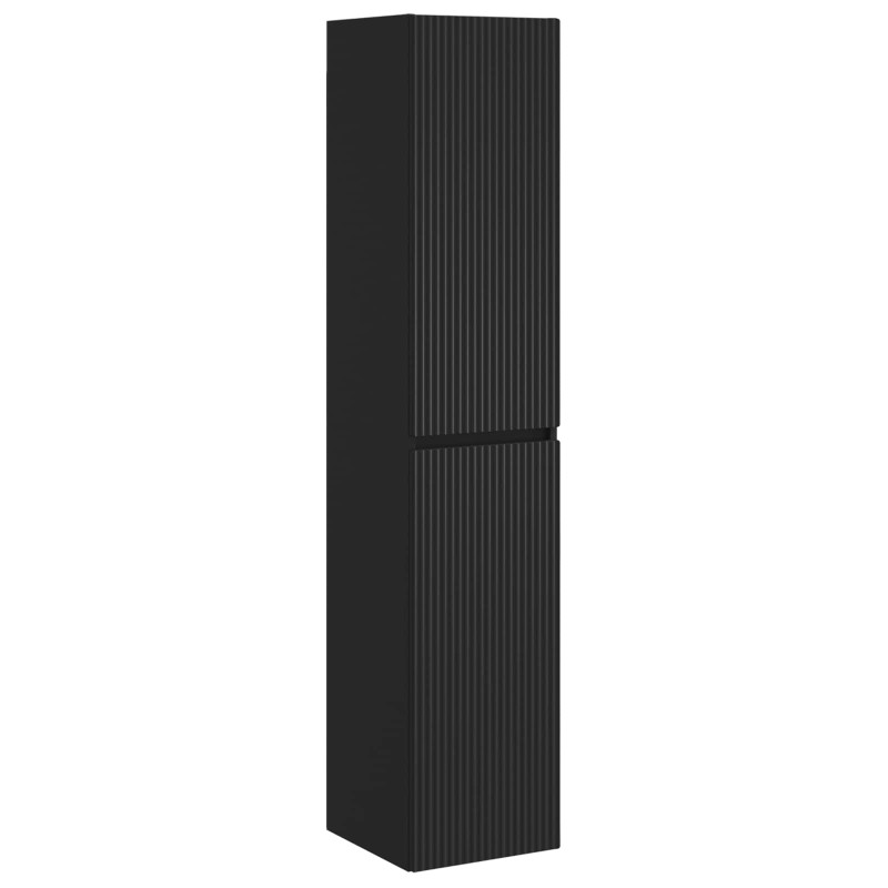 vidaXL Τοίχου Ντουλάπα Μπάνιου Μαύρο 33 x 34,5 x 160 εκ