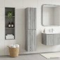 vidaXL Τοίχου Ντουλάπα Μπάνιου Γκρι Sonoma 33 x 34,5 x 160 εκ