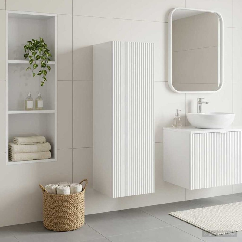 vidaXL Τοίχου Ντουλάπα Μπάνιου Λευκό 33 x 34,5 x 100 εκ