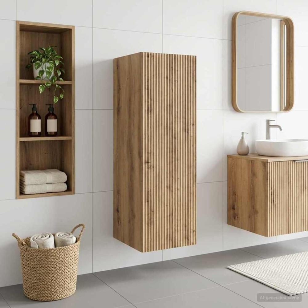 vidaXL Τοίχου Ντουλάπα Μπάνιου Artisan Δρυς 33 x 34,5 x 100 εκ