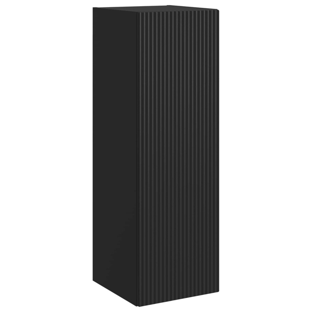 vidaXL Τοίχου Ντουλάπα Μπάνιου Μαύρο 33 x 34,5 x 60 εκ