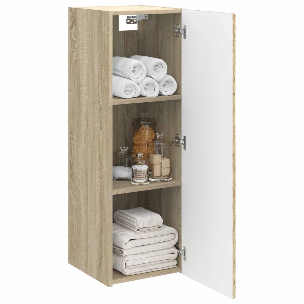 vidaXL Τοίχου Ντουλάπα Μπάνιου Sonoma Δρυς 33 x 34,5 x 60 εκ