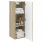 vidaXL Τοίχου Ντουλάπα Μπάνιου Sonoma Δρυς 33 x 34,5 x 60 εκ