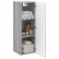 vidaXL Τοίχου Ντουλάπα Μπάνιου Γκρι Sonoma 33 x 34,5 x 60 εκ