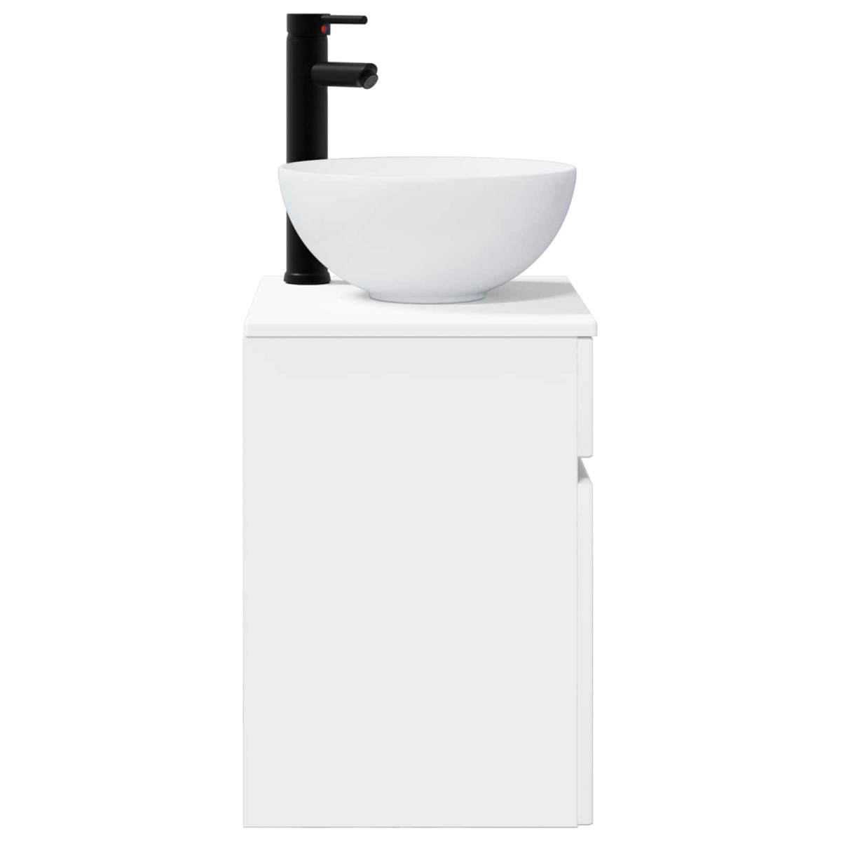 vidaXL Επιτοίχιος νιπτήρας βανίλιας Λευκό 39 x 35 x 63 εκ