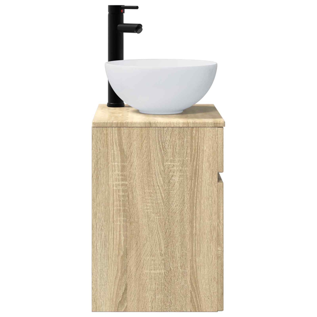 vidaXL Επιτοίχιος νιπτήρας βανίλιας Sonoma Δρυς 39 x 35 x 63 εκ