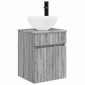 vidaXL Επιτοίχιος νιπτήρας βανίλιας Γκρι Sonoma 39 x 35 x 63 εκ