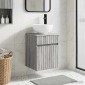 vidaXL Επιτοίχιος νιπτήρας βανίλιας Γκρι Sonoma 39 x 35 x 63 εκ