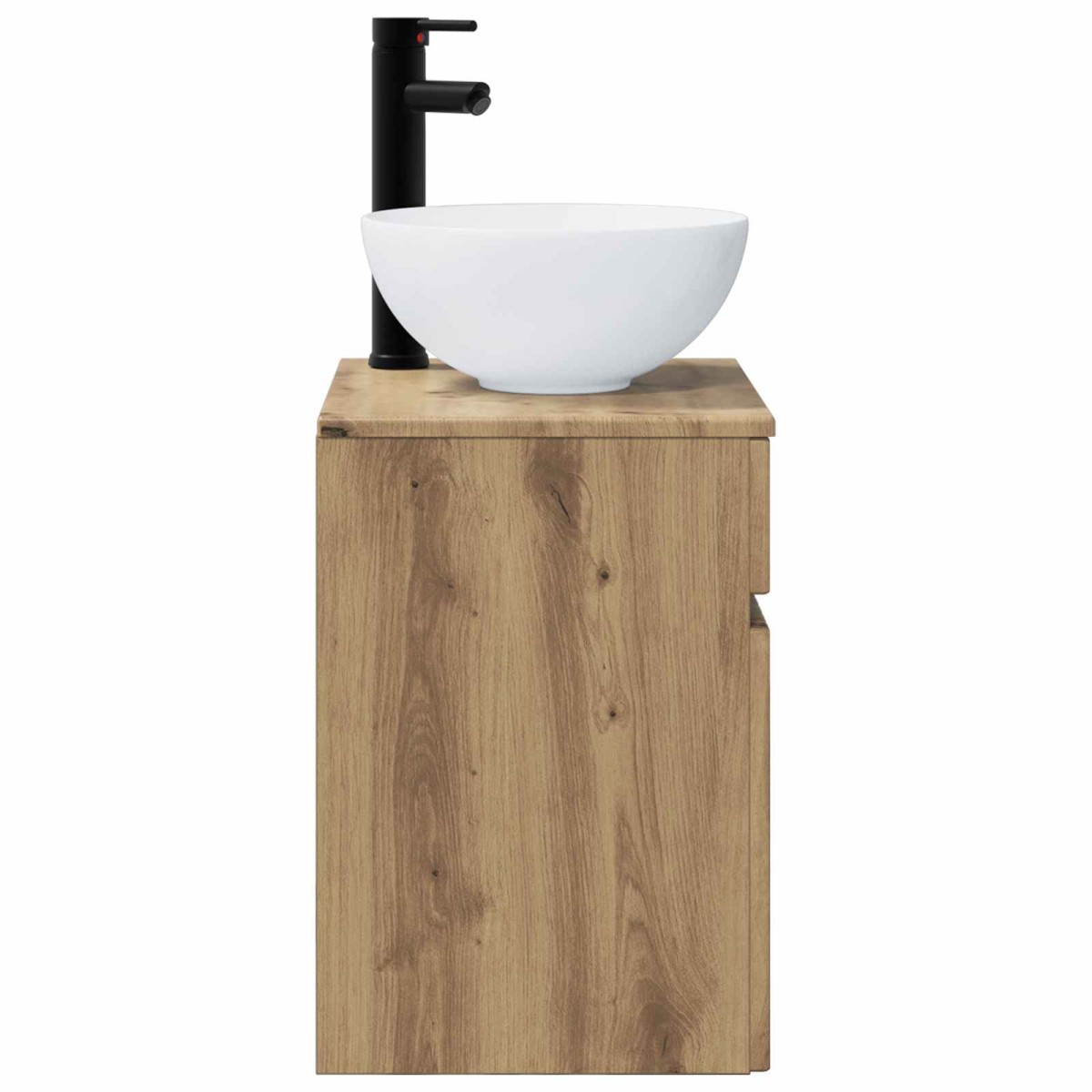 vidaXL Επιτοίχιος νιπτήρας βανίλιας Artisan Δρυς 39 x 35 x 63 εκ