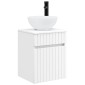 vidaXL Επιτοίχιος νιπτήρας βανίλιας Λευκό 39 x 41 x 64,5 εκ.