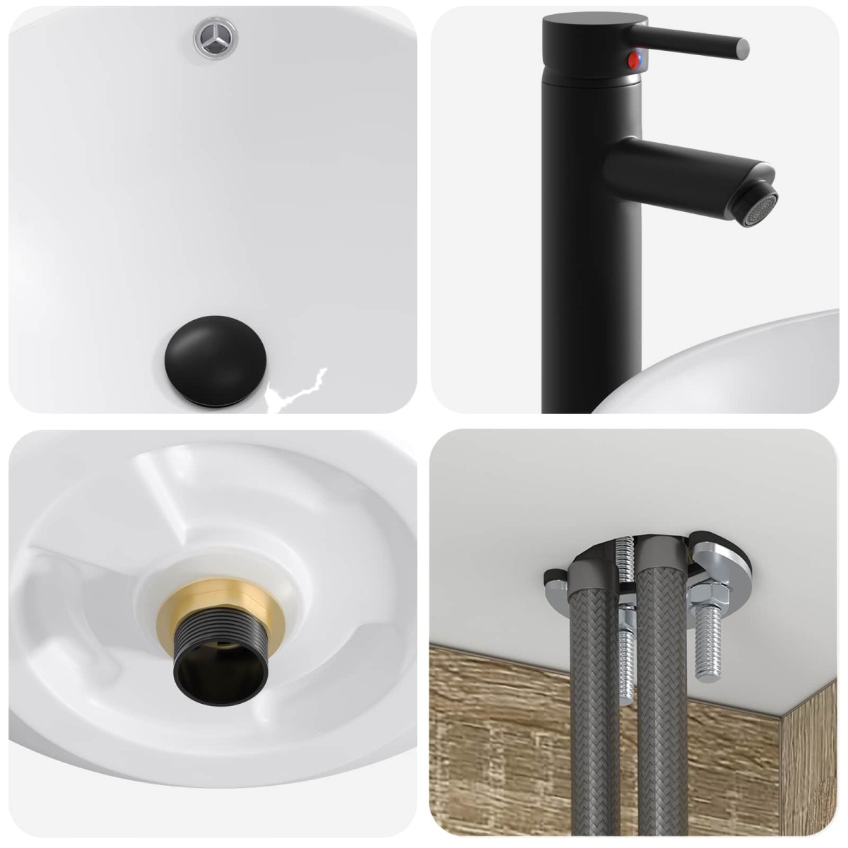 vidaXL Επιτοίχιος νιπτήρας βανίλιας Sonoma Δρυς 39 x 41 x 64,5 εκ.
