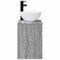vidaXL Επιτοίχιος νιπτήρας βανίλιας Γκρι Sonoma 39 x 41 x 64,5 εκ.