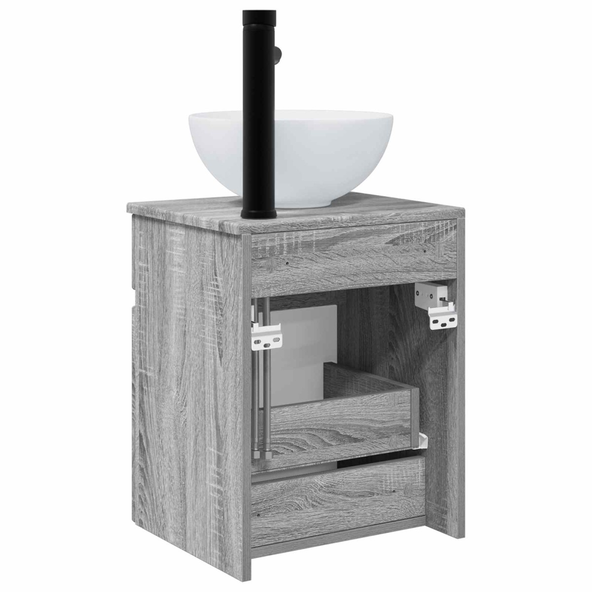 vidaXL Επιτοίχιος νιπτήρας βανίλιας Γκρι Sonoma 39 x 41 x 64,5 εκ.