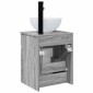 vidaXL Επιτοίχιος νιπτήρας βανίλιας Γκρι Sonoma 39 x 41 x 64,5 εκ.