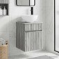 vidaXL Επιτοίχιος νιπτήρας βανίλιας Γκρι Sonoma 39 x 41 x 64,5 εκ.