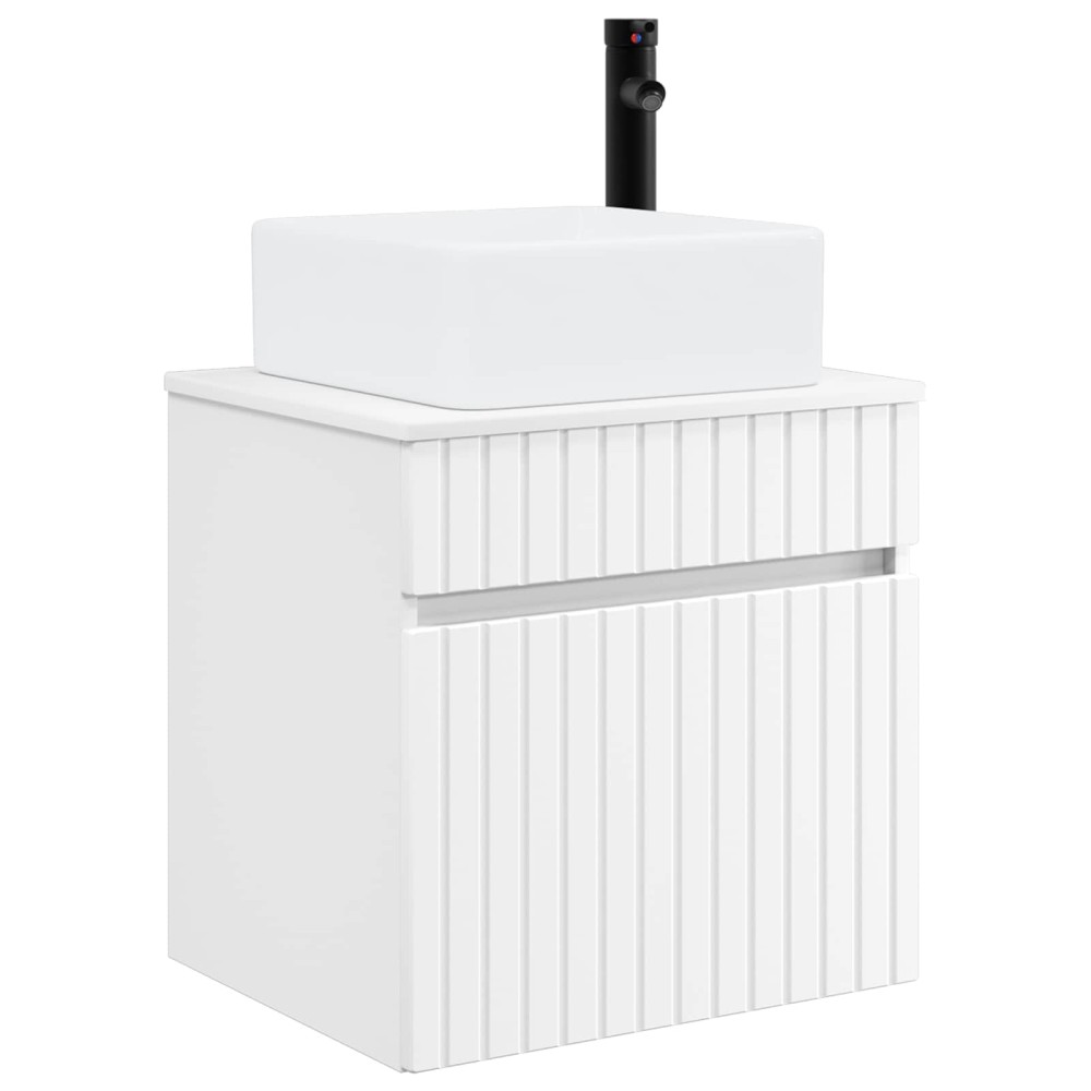 vidaXL Επιτοίχιος νιπτήρας βανίλιας Λευκό 49 x 41 x 63 εκ.