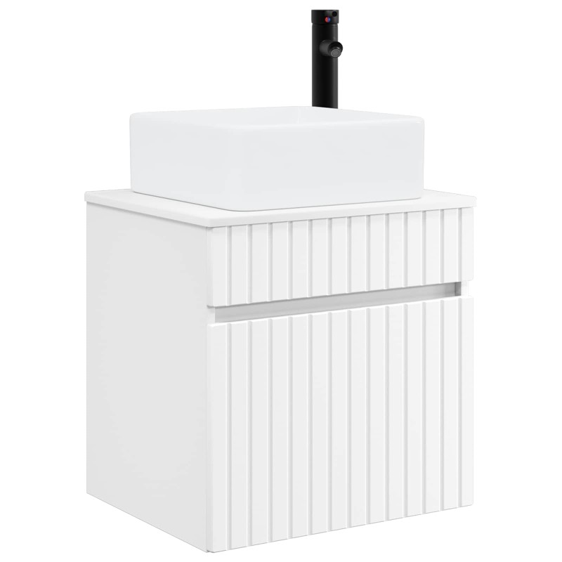 vidaXL Επιτοίχιος νιπτήρας βανίλιας Λευκό 49 x 41 x 63 εκ.