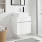 vidaXL Επιτοίχιος νιπτήρας βανίλιας Λευκό 49 x 41 x 63 εκ.