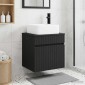 vidaXL Επιτοίχιος νιπτήρας βανίλιας Μαύρο 49 x 41 x 63 εκ.