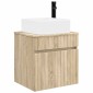 vidaXL Επιτοίχιος νιπτήρας βανίλιας Sonoma Δρυς 49 x 41 x 63 εκ.