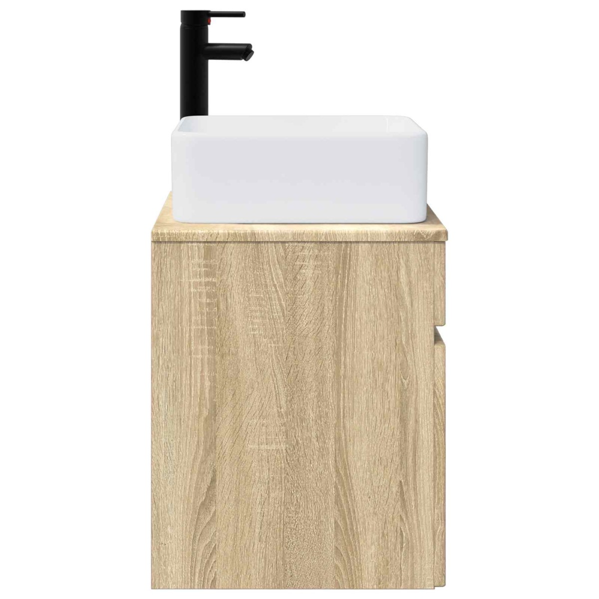 vidaXL Επιτοίχιος νιπτήρας βανίλιας Sonoma Δρυς 49 x 41 x 63 εκ.