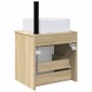 vidaXL Επιτοίχιος νιπτήρας βανίλιας Sonoma Δρυς 49 x 41 x 63 εκ.