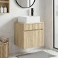 vidaXL Επιτοίχιος νιπτήρας βανίλιας Sonoma Δρυς 49 x 41 x 63 εκ.