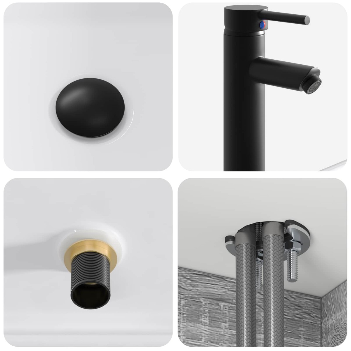 vidaXL Επιτοίχιος νιπτήρας βανίλιας Γκρι Sonoma 49 x 41 x 63 εκ.