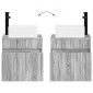 vidaXL Επιτοίχιος νιπτήρας βανίλιας Γκρι Sonoma 49 x 41 x 63 εκ.