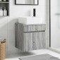 vidaXL Επιτοίχιος νιπτήρας βανίλιας Γκρι Sonoma 49 x 41 x 63 εκ.