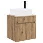 vidaXL Επιτοίχιος νιπτήρας βανίλιας Artisan Δρυς 49 x 41 x 63 εκ.