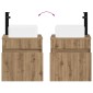 vidaXL Επιτοίχιος νιπτήρας βανίλιας Artisan Δρυς 49 x 41 x 63 εκ.