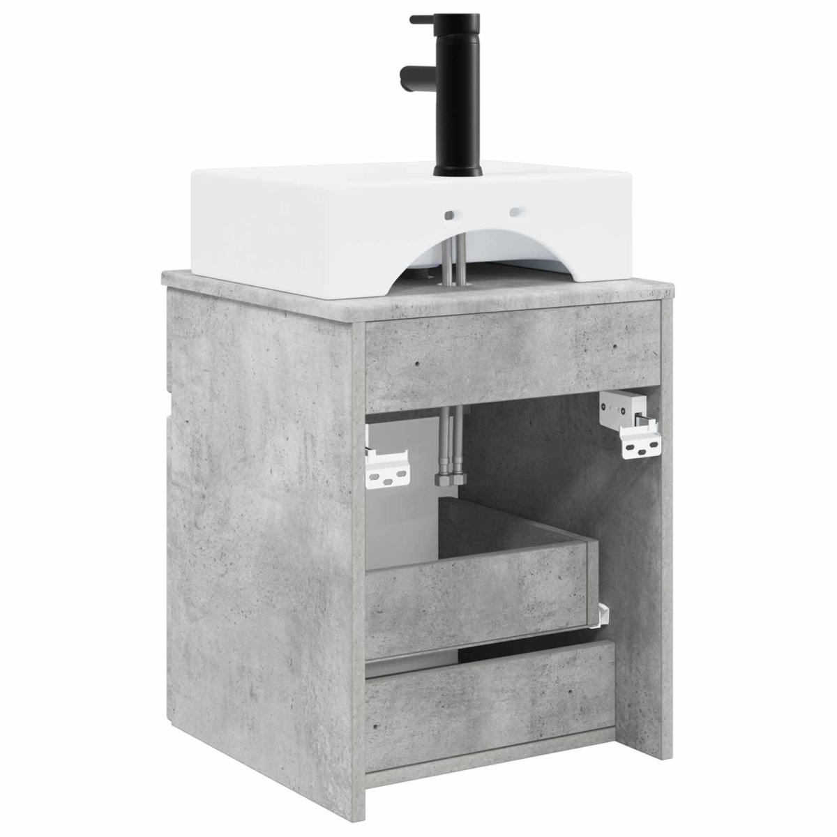 vidaXL Νιπτήρας Τοίχου Γκρι Σκυροδέματος 39 x 41 x 62,5 εκ